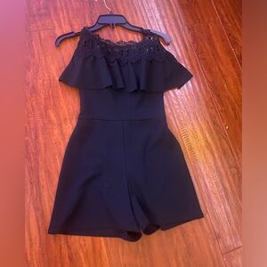 Black romper off shoulder